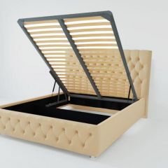 Кровать Версаль с ПМ 1200 (экокожа бежевая) в Ревде - revda.mebel24.online | фото 2