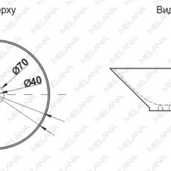 Накладная раковина melana mln-7020-b1+b18 (t4006hb1+b18 ) (сине-черная) в Ревде - revda.mebel24.online | фото 2