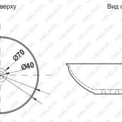 Накладная раковина melana mln-t4029-b15 в Ревде - revda.mebel24.online | фото 2