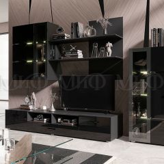 НИКОЛЬ Тумба ТВ (Черный глянец/Черный) в Ревде - revda.mebel24.online | фото 4