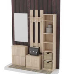 Обувница 2 секции (дуб сонома) в Ревде - revda.mebel24.online | фото 4