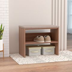 Обувница мягкая (ЛДСП ясень темный/велюр бежевый) в Ревде - revda.mebel24.online | фото
