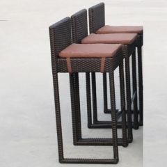 Плетеный барный стул Y390A-W63 Brown в Ревде - revda.mebel24.online | фото 1