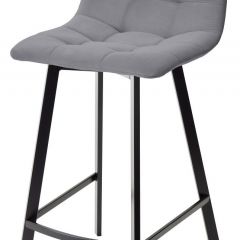 Полубарный стул CHILLI-QB SQUARE серый #27, велюр / черный каркас (H=66cm) М-City в Ревде - revda.mebel24.online | фото