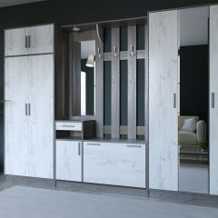 Прихожая ДИАНА-4 сек №10 (Ясень анкор/Дуб эльза) в Ревде - revda.mebel24.online | фото 5