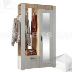Прихожая Франк (Крафт/Ясень белый) в Ревде - revda.mebel24.online | фото 3