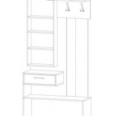 ИНФИНИТИ Прихожая Секция с зеркалом (венге/анкор светлый) в Ревде - revda.mebel24.online | фото