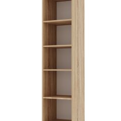 ИТАЛИЯ П-400 Пенал 2 дв. (Дуб сонома/Белый глянец) в Ревде - revda.mebel24.online | фото 2