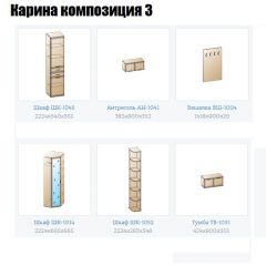 Прихожая Карина (модульная) в Ревде - revda.mebel24.online | фото 8