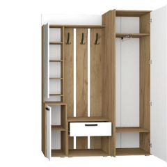 Прихожая Прайм-2 (Дуб Крафт Золотой/Белый Текстурный) в Ревде - revda.mebel24.online | фото 2