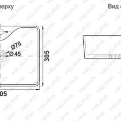 Раковина MELANA MLN-7291X в Ревде - revda.mebel24.online | фото 2