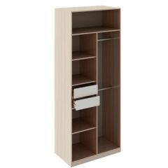 Шкаф 2 двери Глэдис М22 (ЯШС/Белый) в Ревде - revda.mebel24.online | фото 2