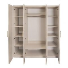 Шкаф 4-х ств с зеркалами Мокко (бежевый) в Ревде - revda.mebel24.online | фото 2