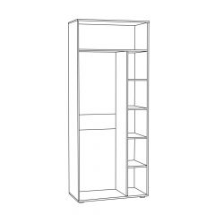 Шкаф для одежды 1751 Бьянка в Ревде - revda.mebel24.online | фото 2