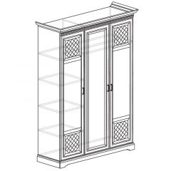 Шкаф для одежды 3-дверный №800 Парма кремовый белый в Ревде - revda.mebel24.online | фото 2