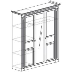 Шкаф 3-х дверный №180 "Лючия" Дуб оксфорд в Ревде - revda.mebel24.online | фото 2
