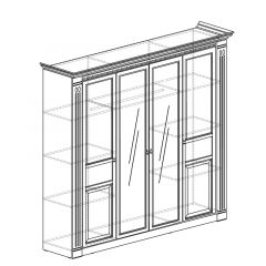 Шкаф для одежды 4-дверный №203 "Лючия" Дуб оксфорд в Ревде - revda.mebel24.online | фото 2