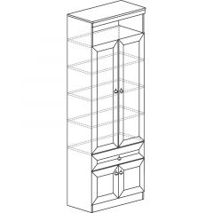 Шкаф для посуды №612 "Инна" Денвер светлый в Ревде - revda.mebel24.online | фото 4