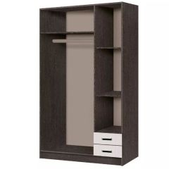 Шкаф распашной Эконом (Венге/Дуб Белфорд) в Ревде - revda.mebel24.online | фото 2
