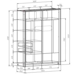 Шкаф-купе 1600 с плитой 22 мм ЛИБЕРТИ в Ревде - revda.mebel24.online | фото 4