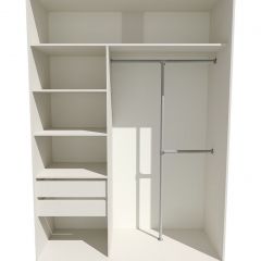 Шкаф-купе 1600 серии SOFT D8+D2+B2+PL4 (2 ящика+F обр.штанга) профиль «Капучино» в Ревде - revda.mebel24.online | фото 3
