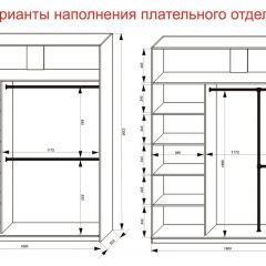 Шкаф-купе 1800 серии SOFT D1+D3+B2+PL1 (2 ящика+1штанга) профиль «Графит» в Ревде - revda.mebel24.online | фото 7