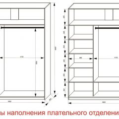 Шкаф-купе 1800 серии SOFT D6+D6+B2+PL3 (2 ящика+2штанги) профиль «Капучино» в Ревде - revda.mebel24.online | фото 7