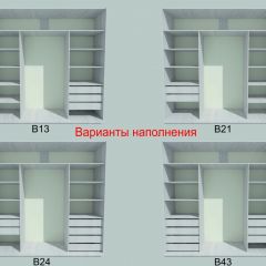 Шкаф-купе 1950 серии SILVER S4+S1+S4 B22+PL4 (по 2 ящика лев/прав+F обр.штанга) профиль «Серебро» в Ревде - revda.mebel24.online | фото 5