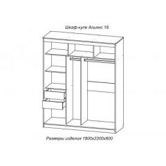 АЛЬЯНС 18 Шкаф-купе + комплект зеркал №4 в Ревде - revda.mebel24.online | фото 3