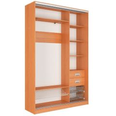Шкаф-купе Джонни 1500 вариант 3 (ЛДСП/Зеркало) в Ревде - revda.mebel24.online | фото 2