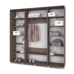 МАРТИН Шкаф-купе с зеркалами Шимо темный (2200*450) М423 в Ревде - revda.mebel24.online | фото 2