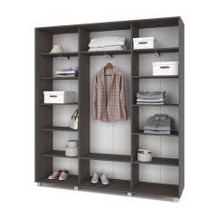МАРТИН Шкаф-купе с зеркалом Анкор темный (2000*450) М402 в Ревде - revda.mebel24.online | фото 2