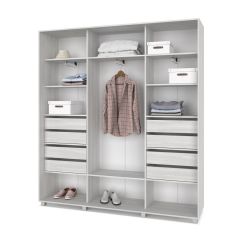 МАРТИН Шкаф-купе с зеркалом Шимо светлый (2200*450) М422 в Ревде - revda.mebel24.online | фото 4