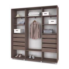 МАРТИН Шкаф-купе с зеркалом Шимо темный (2200*450) М422 в Ревде - revda.mebel24.online | фото 4