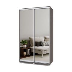 РОЛАНД Шкаф-купе с зеркалами Анкор темный (450*1300) Р433 в Ревде - revda.mebel24.online | фото 2