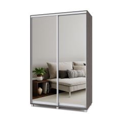 РОЛАНД Шкаф-купе с зеркалами Анкор темный (450*1400) Р443 в Ревде - revda.mebel24.online | фото 2
