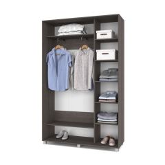 РОЛАНД Шкаф-купе с зеркалами Анкор темный (450*1400) Р443 в Ревде - revda.mebel24.online | фото 3