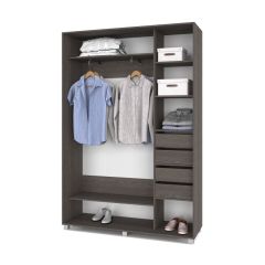 РОЛАНД Шкаф-купе с зеркалами Анкор темный (450*1400) Р443 в Ревде - revda.mebel24.online | фото 5