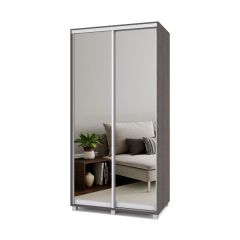 РОЛАНД Шкаф-купе с зеркалами Анкор темный (600*1100) Р613 в Ревде - revda.mebel24.online | фото