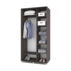 РОЛАНД Шкаф-купе с зеркалами Анкор темный (600*1100) Р613 в Ревде - revda.mebel24.online | фото 2