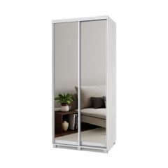 РОЛАНД Шкаф-купе с зеркалами Шимо светлый (450*1000) Р403 в Ревде - revda.mebel24.online | фото