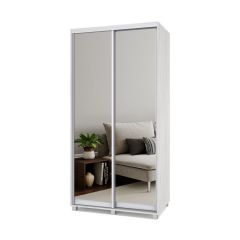 РОЛАНД Шкаф-купе с зеркалами Шимо светлый (450*1100) Р413 в Ревде - revda.mebel24.online | фото 2