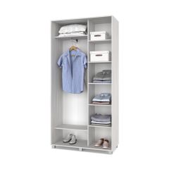 РОЛАНД Шкаф-купе с зеркалами Шимо светлый (450*1100) Р413 в Ревде - revda.mebel24.online | фото 3