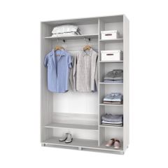 РОЛАНД Шкаф-купе с зеркалами Шимо светлый (450*1500) Р453 в Ревде - revda.mebel24.online | фото 2