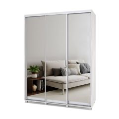 РОЛАНД Шкаф-купе с зеркалами Шимо светлый (450*1700)  Р473 в Ревде - revda.mebel24.online | фото