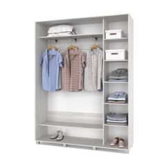 РОЛАНД Шкаф-купе с зеркалами Шимо светлый (450*1700)  Р473 в Ревде - revda.mebel24.online | фото 2