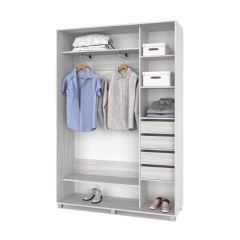РОЛАНД Шкаф-купе с зеркалами Шимо светлый (450*1700)  Р473 в Ревде - revda.mebel24.online | фото 4