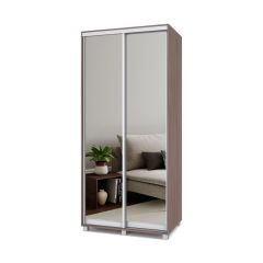РОЛАНД Шкаф-купе с зеркалами Шимо темный (450*1000) Р403 в Ревде - revda.mebel24.online | фото