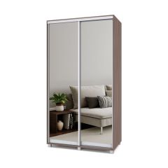 РОЛАНД Шкаф-купе с зеркалами Шимо темный (450*1200) Р423 в Ревде - revda.mebel24.online | фото 2