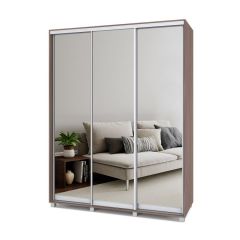 РОЛАНД Шкаф-купе с зеркалами Шимо темный (450*1700) Р473 в Ревде - revda.mebel24.online | фото